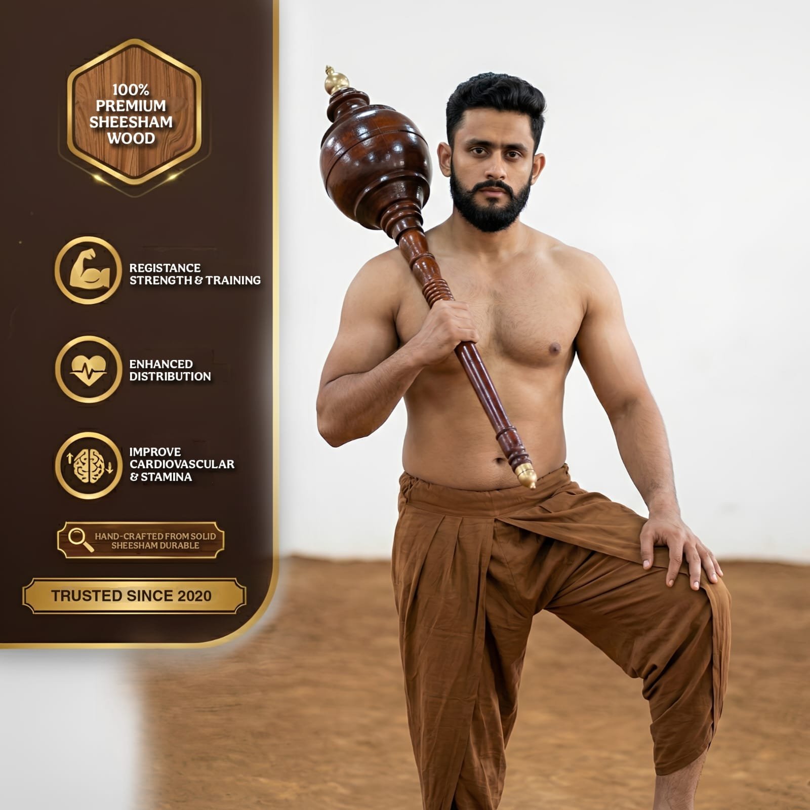Hashco - Vajra Gada / ultra dense wooden mace - Image 3