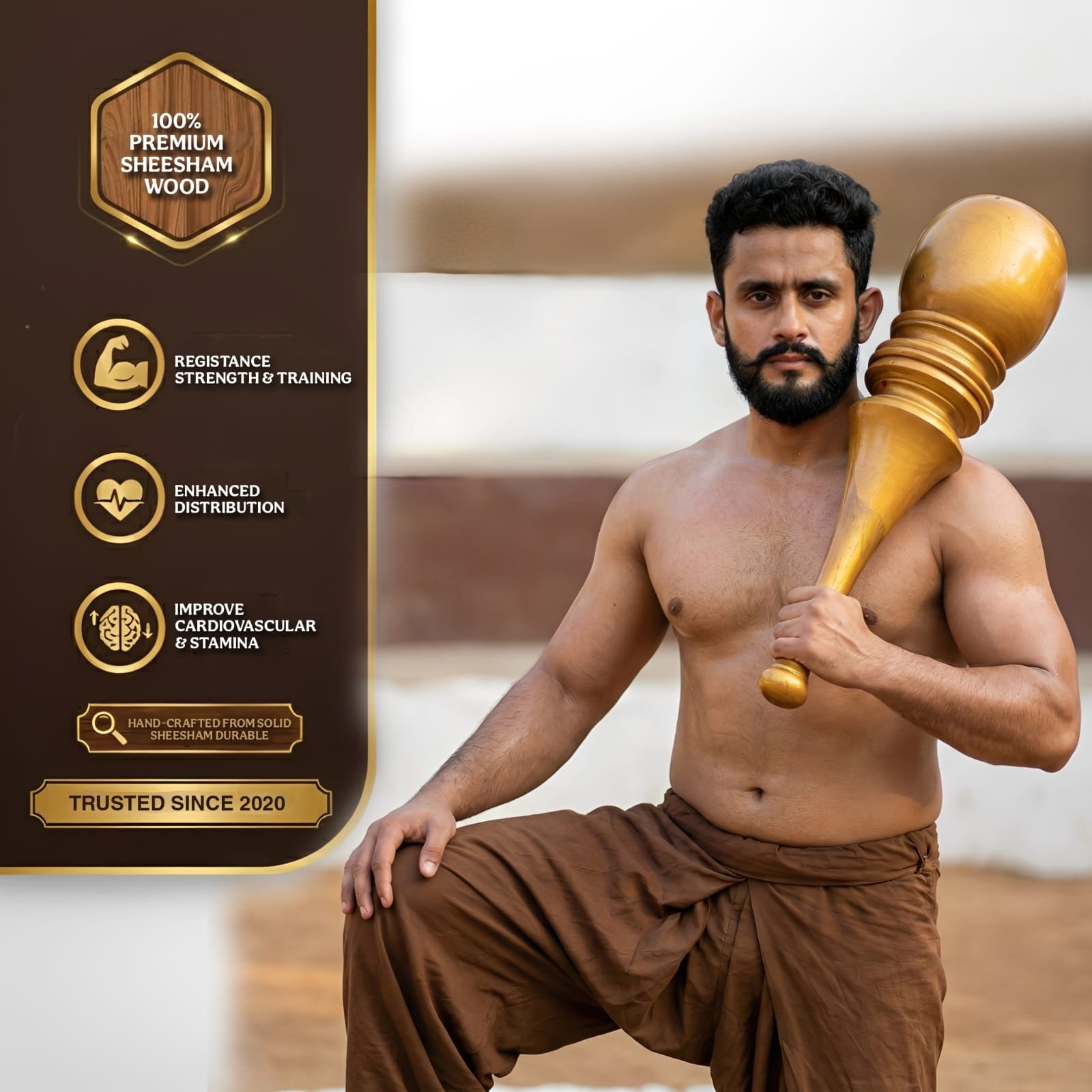 Hashco - Swarna Gada /Imperial wooden mace - Image 3