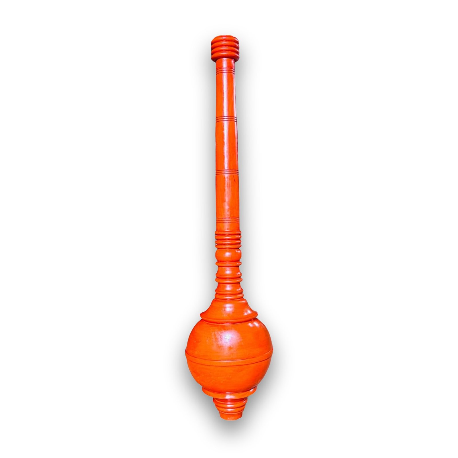 Hashco - Bhagwa Indian Wooden Gada/Mace