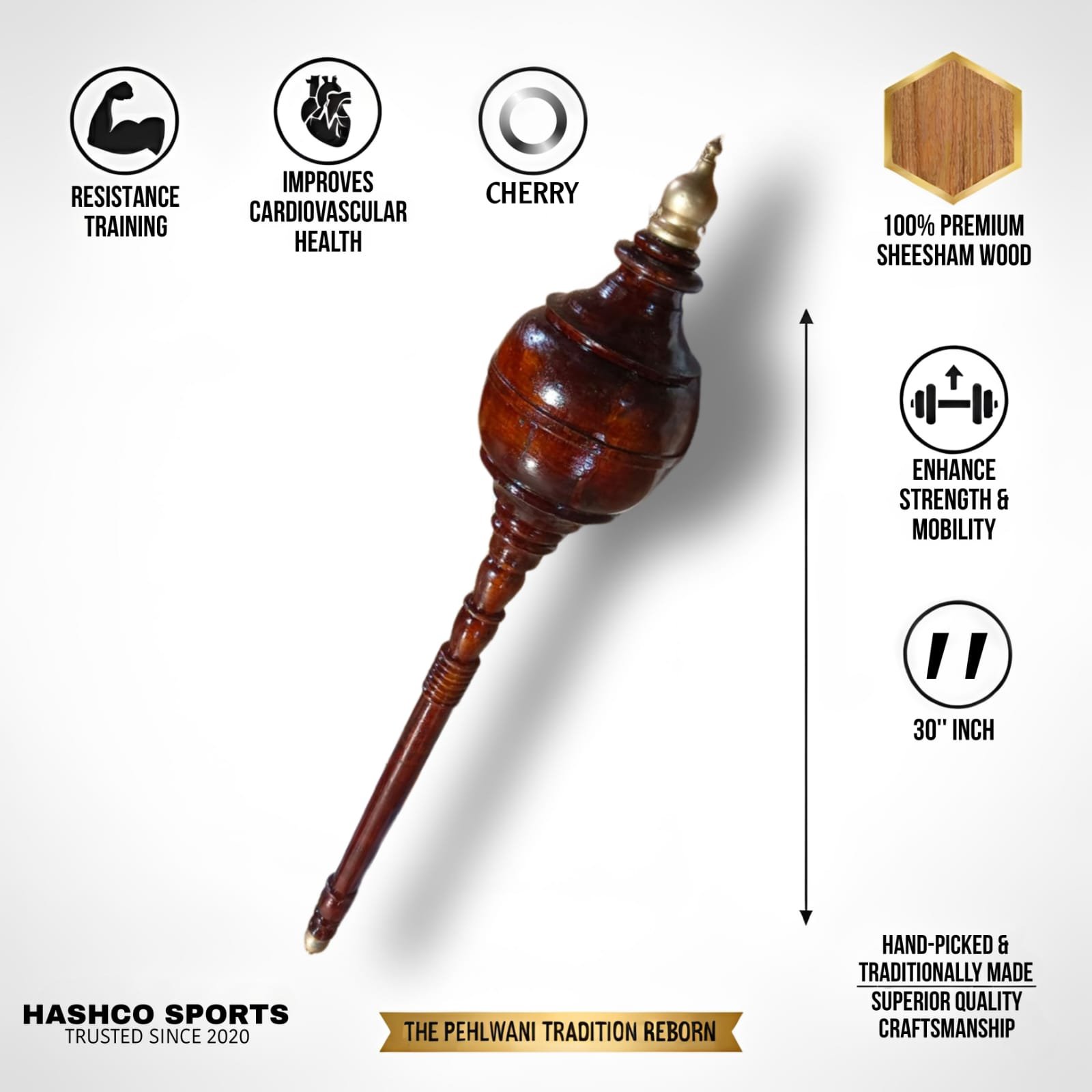 Hashco - Vajra Gada / ultra dense wooden mace - Image 2