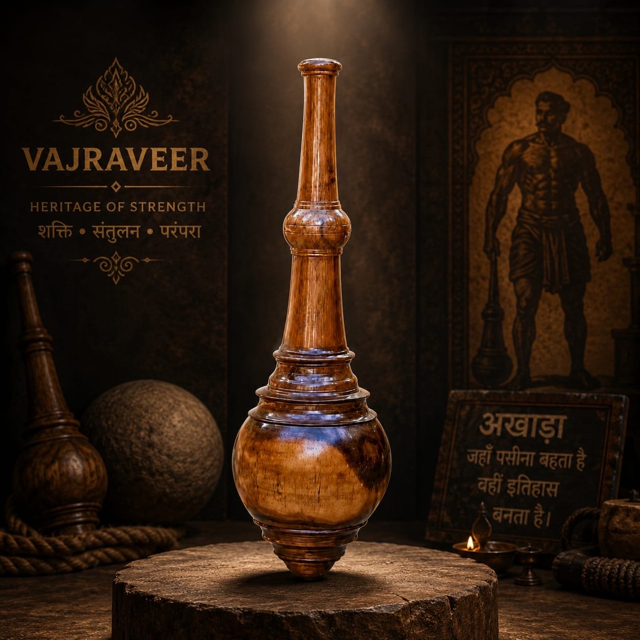 Hashco - Vajraveer Gada / ultimate warrior wooden mace - Image 3